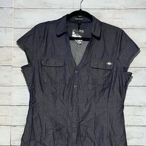 Express Charcoal Button Down Shirt